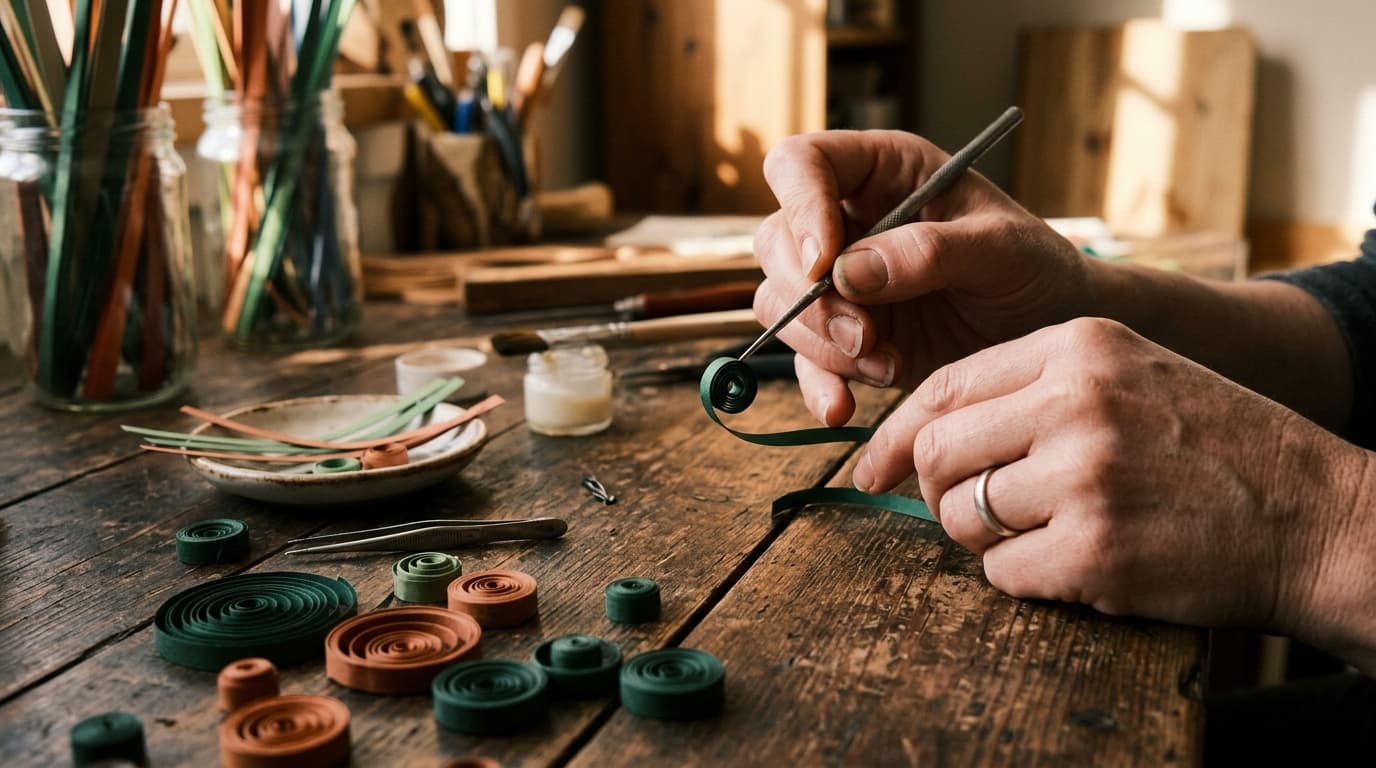 The studio bench, mid-piece
